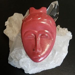 Vintage Enamel Geisha Dress Clip